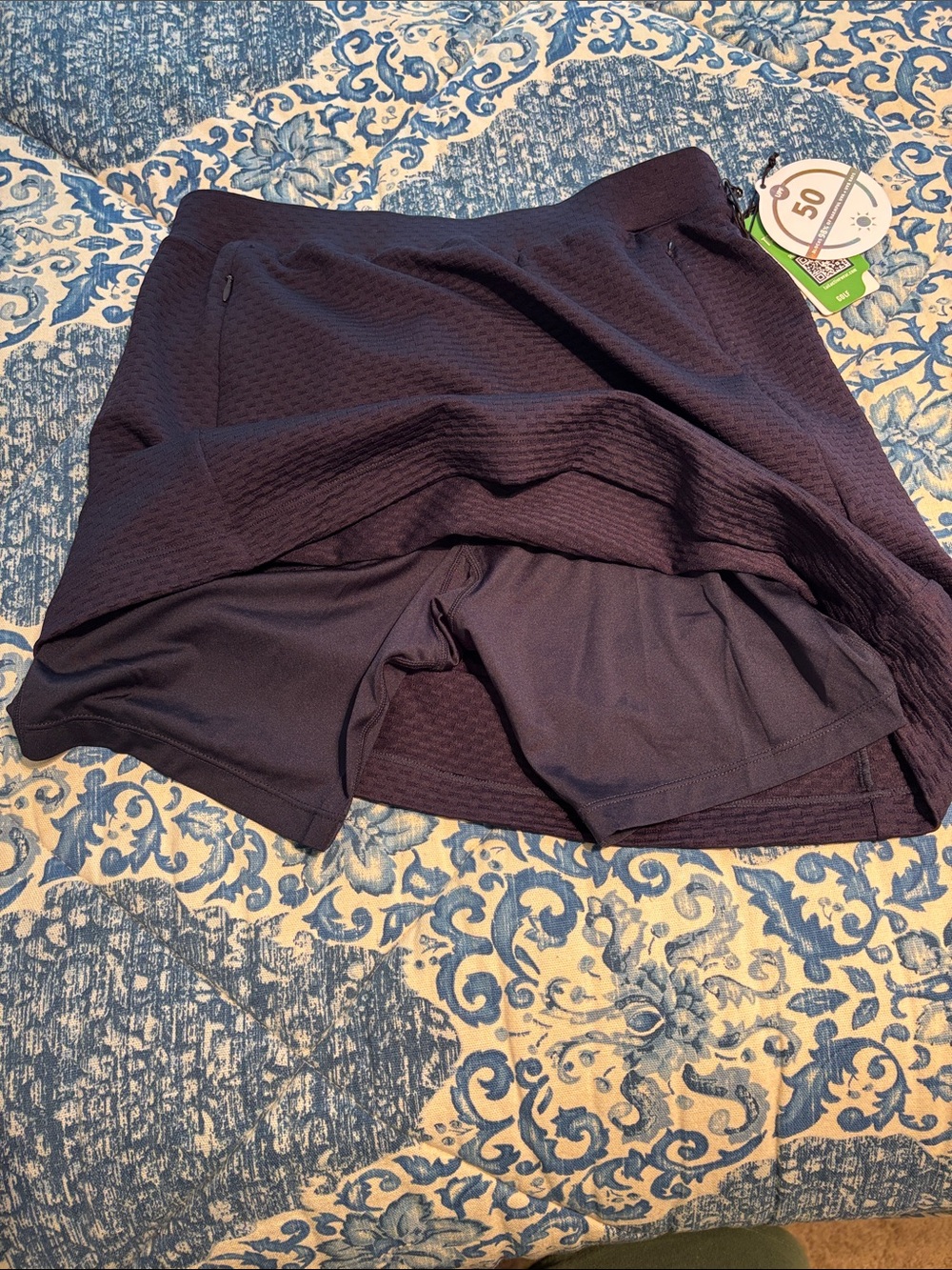 Tail Navy Golf Skort with Side Zippers- New-XS - Picture 8 of 13